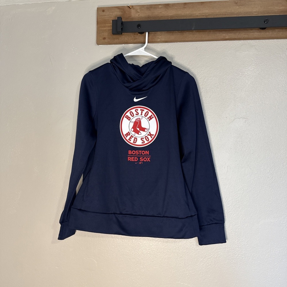 Nike Boston Red Sox‎ Navy Blue Hoodie Women's Medium MLB Pullover Athletic